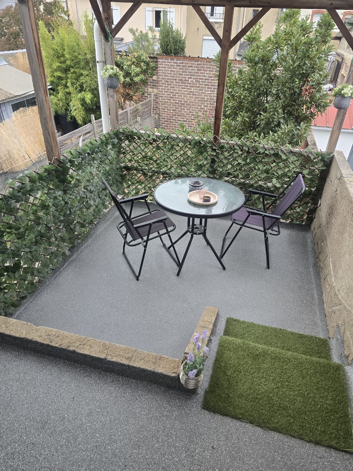 Terrasse après réalisation du système d’étanchéité liquide