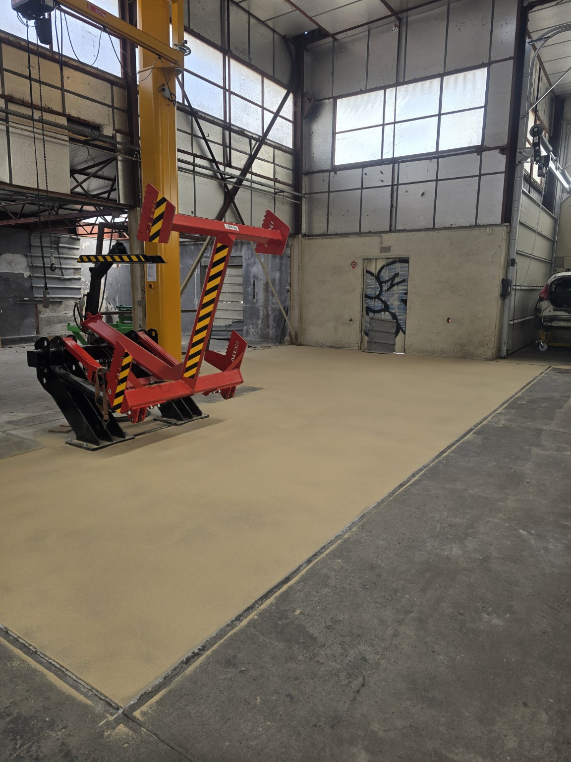 Système époxy multicouche — Ateliers automobiles — Étape de chantier