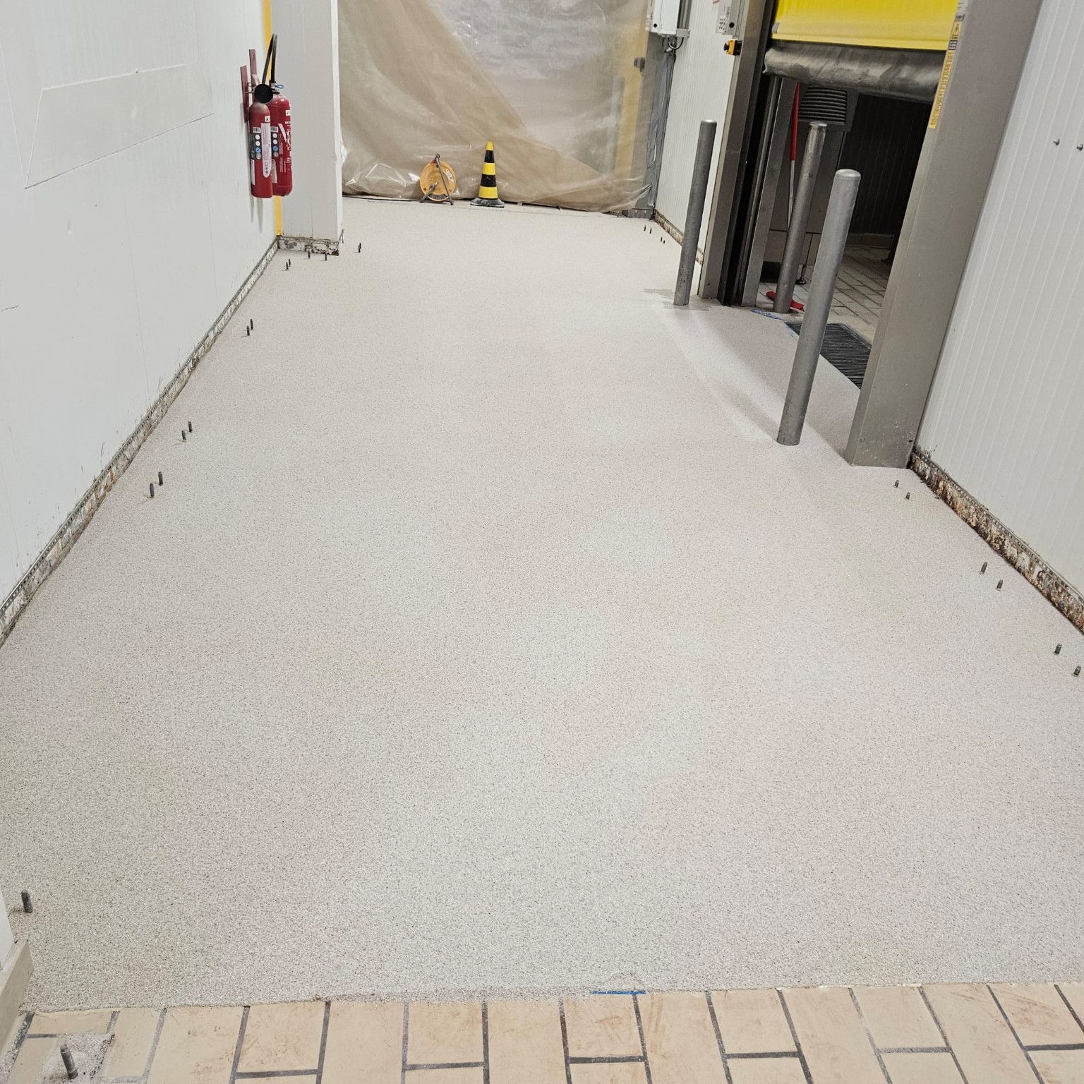 Système polyuréthane ciment — Sites agroalimentaires — Étape de chantier